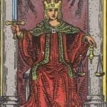 justice tarot card, rider-waite