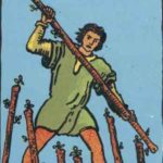 seven of wands, rider-wairte