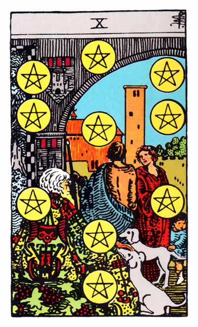 ten of pentacles rider-waite