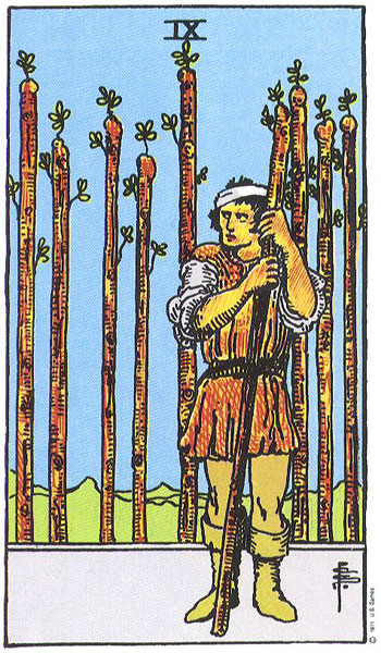 nine of wands rider-waite