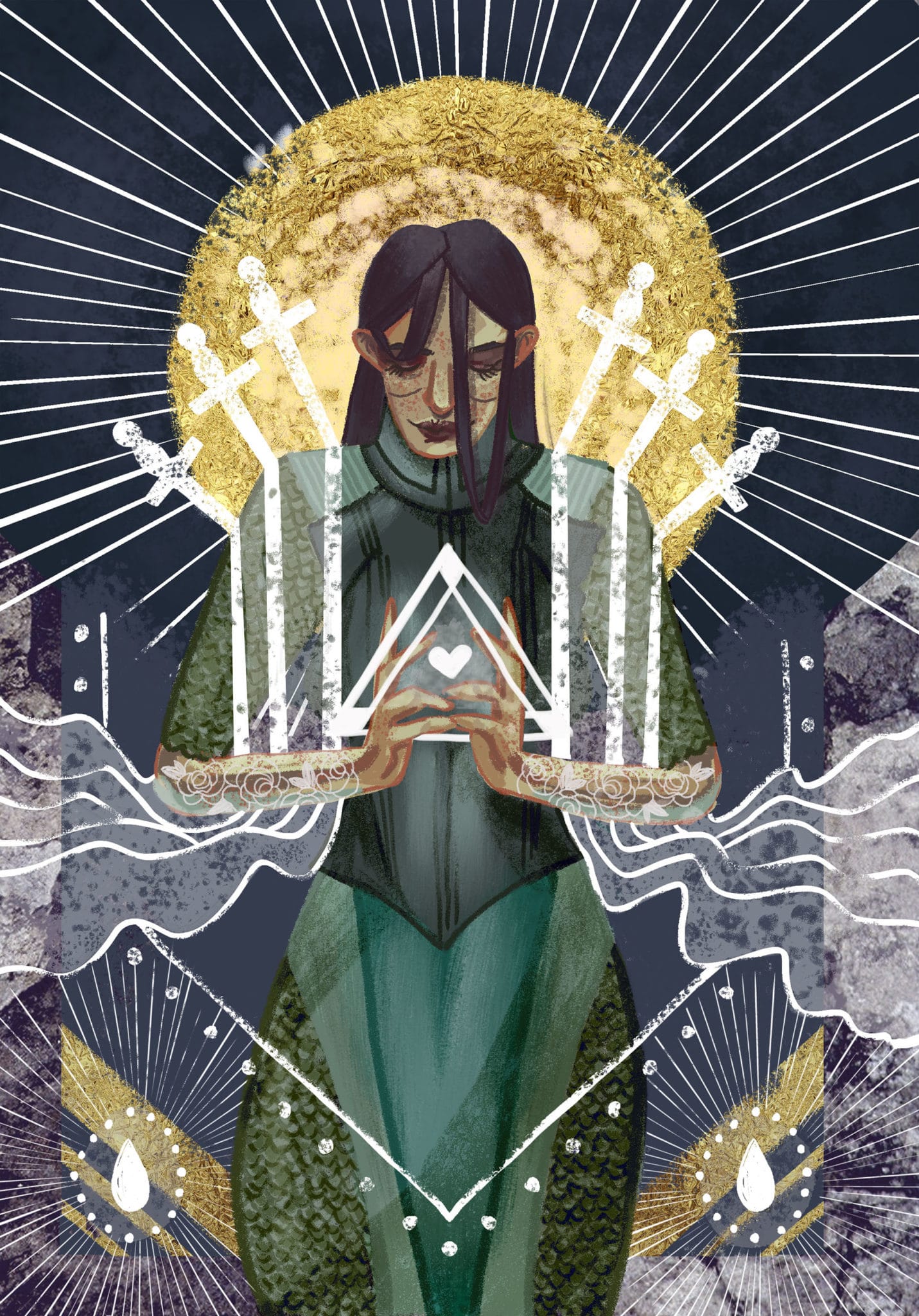 six of swords painting