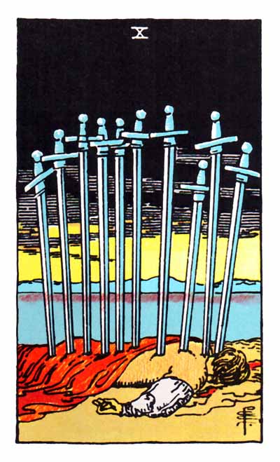 ten of swords rider-waite