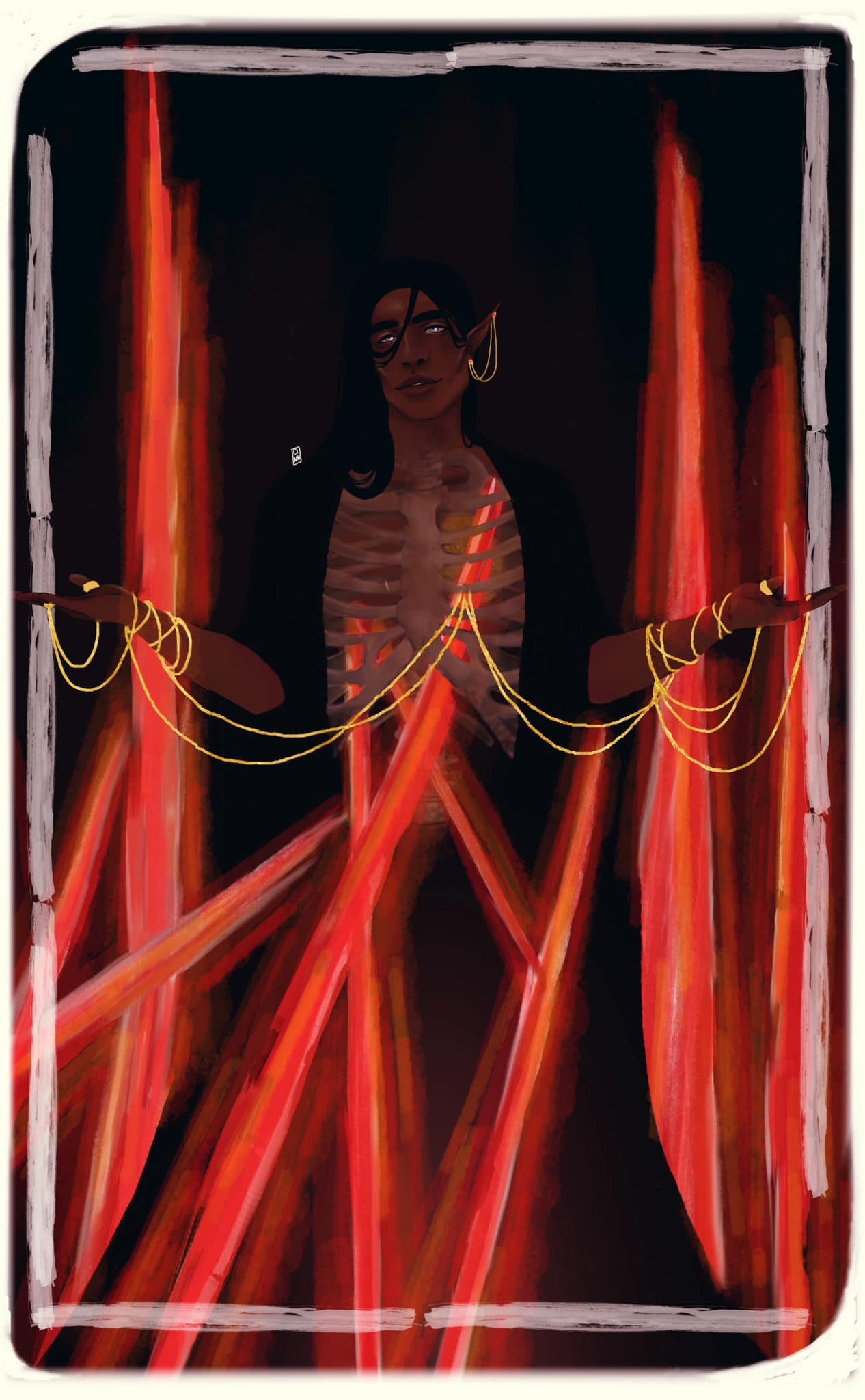 nine of swords illustration