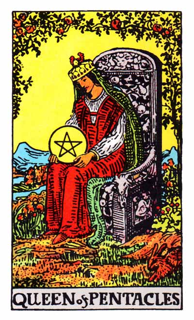 queen of pentacles rider-waite