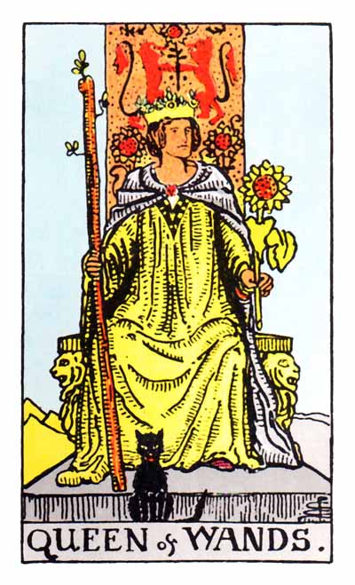 queen of wands rider-waite card