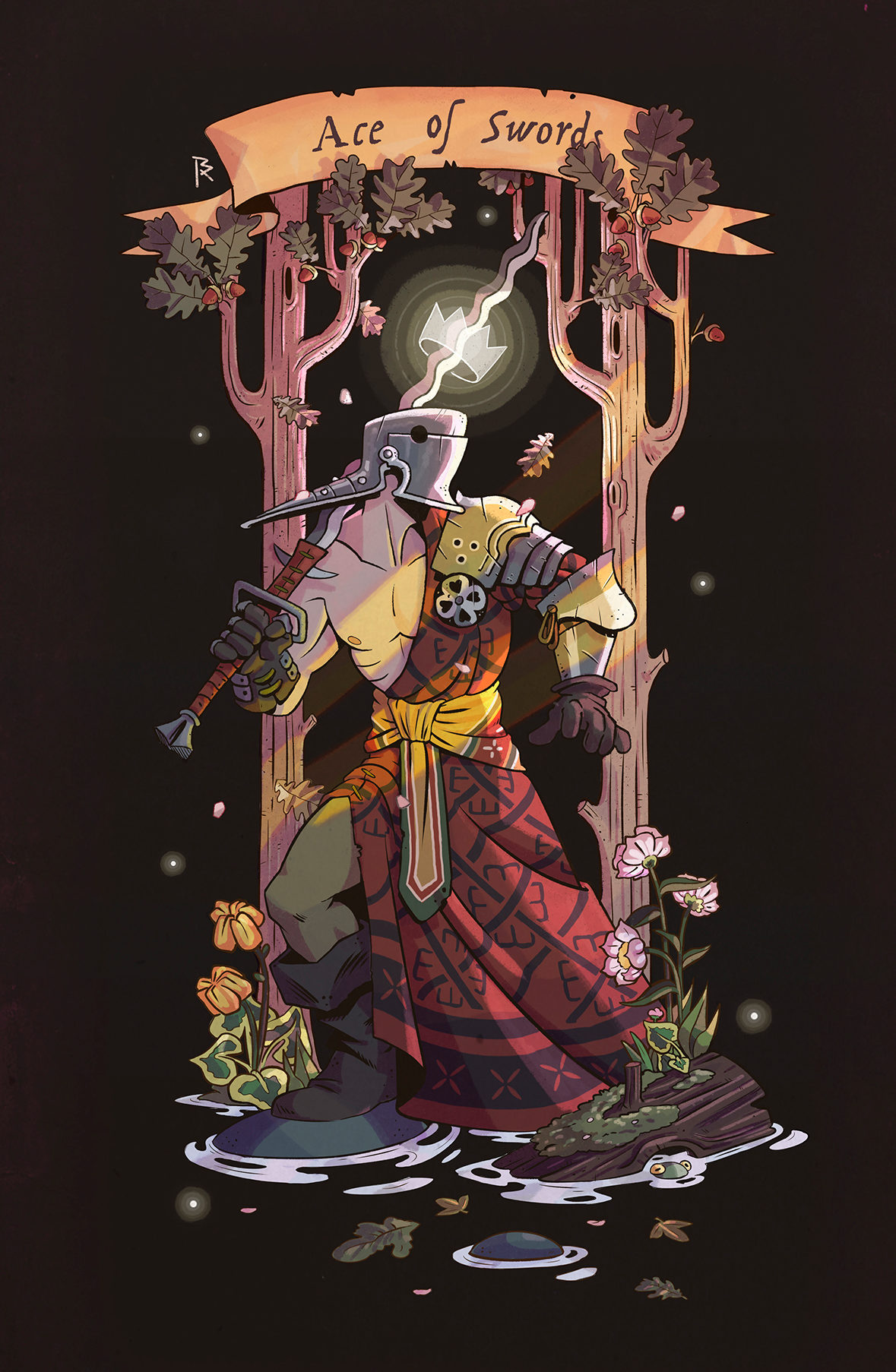 Ace of swords illustration