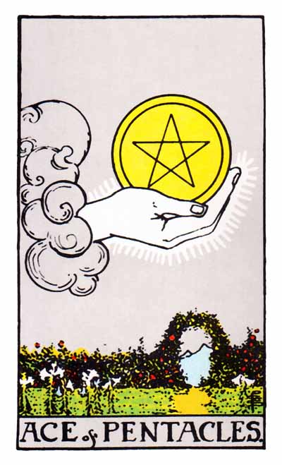 ace of pentacles rider-waite