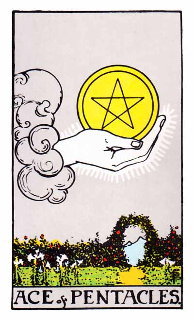 ace of pentacles rider-waite