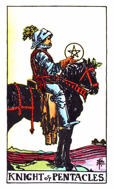 knight of pentacles, rider waite